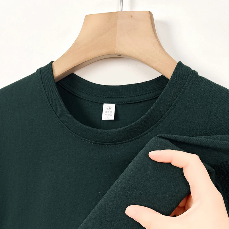 2025 New Men's Korean Casual Cotton Short Sleeved Round Neck T-shirt Summer Fashionable and Comfortable Versatile Top