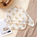 Elinfant 1PC Long Sleeve Bibs, Waterproof Feeding Bibs,Washable Burp Cloth,Coveralls Bibs,Easy To Clean,Wash-Free Eating Bibs
