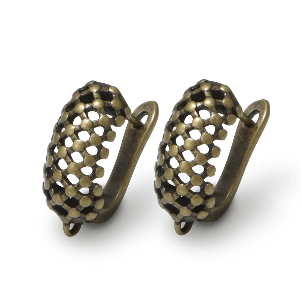 1 Pair New Antique Bronze Earrings Findings For Diy Woman Jewelry Earring Hooks Accessories Handmade Making Supplies