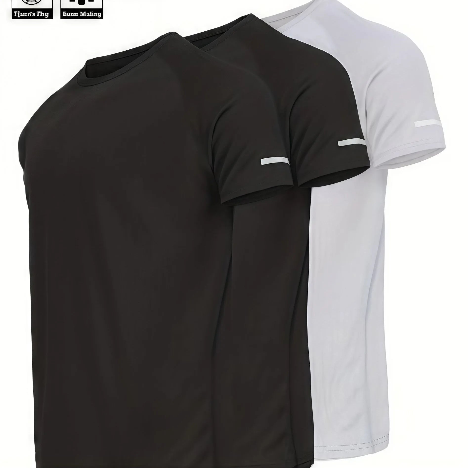 Versatile Men's Short Sleeve Shirt Tee Tops European Size Multi-Pack Slim Fit Sporty Style Fiber Blend Lightweight Clothing