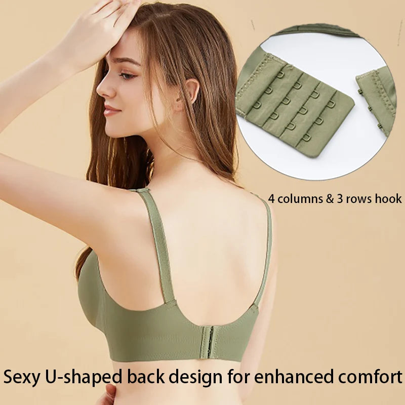 Ultra Thin Laser Cutting Ladies Feeding Bra Removable Padded Breastfeeding Bras Plus Size Push Up Maternity Nursing Bra