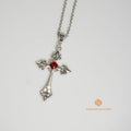 Punk Crystal Cross Pendant Necklace Gothic Clavicle Necklace Aesthetic Jewelry Men'S Women'S'S Gifts