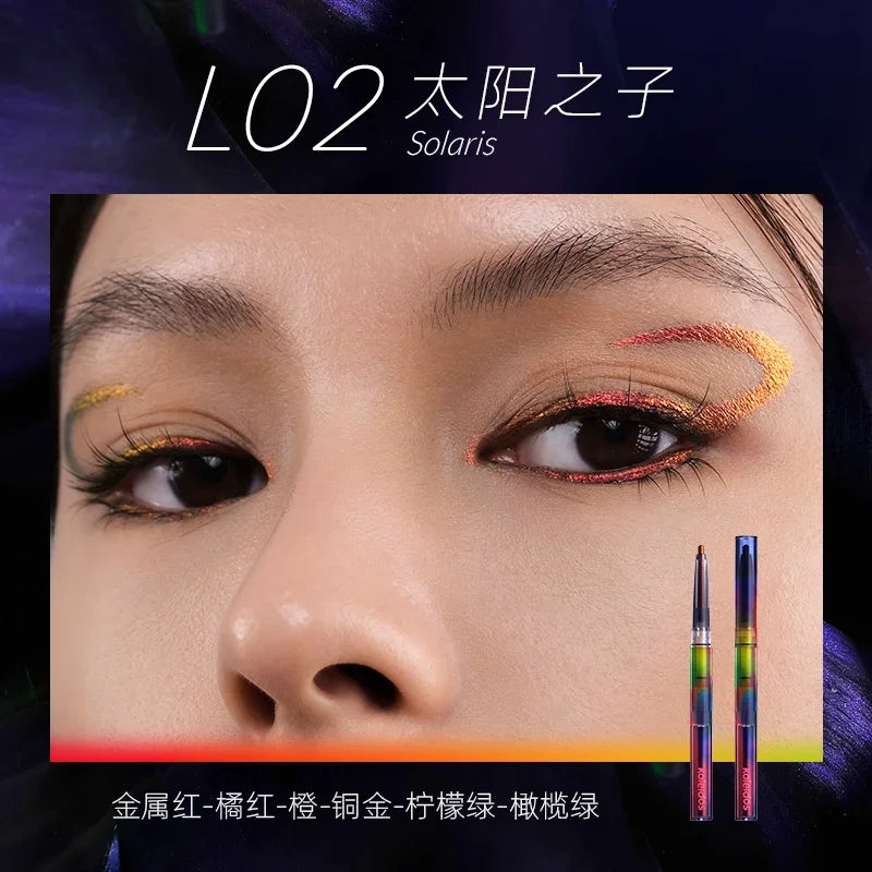 Kaleidos Eyeliner Gel Pencil Waterproof Chameleon Colour Long Wear Glitter Metallic Eye Shadows Pen Eye Liner Stamp Makeup