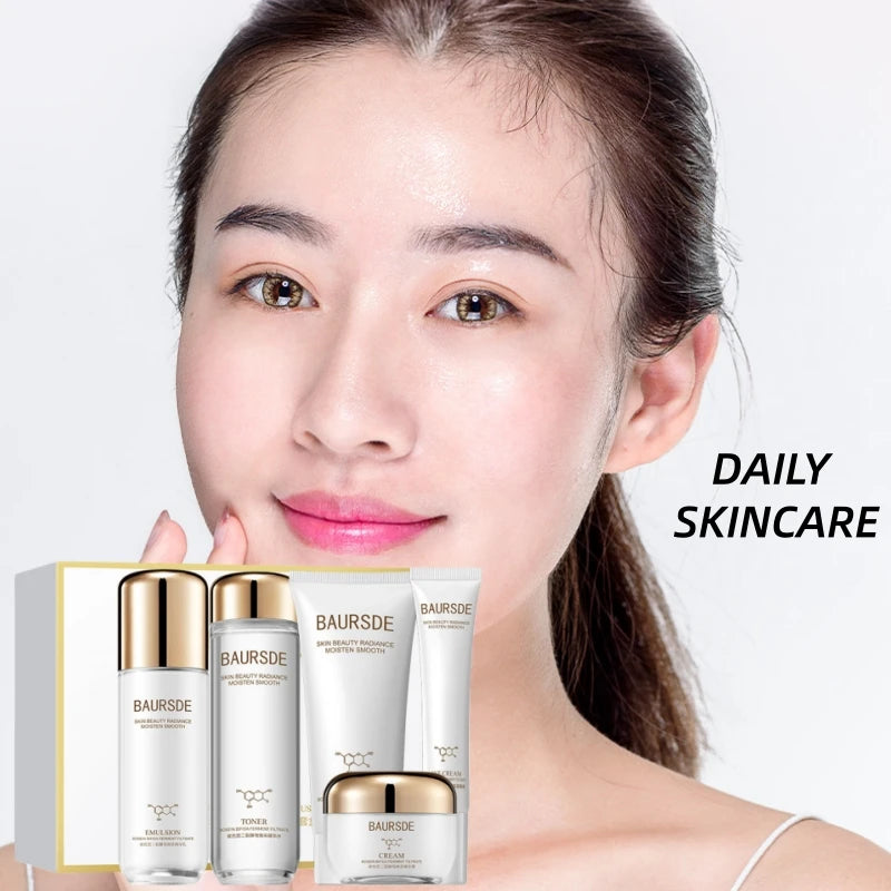 Bosein Retinol Skincare Five-Piece Set, Including Cleansing Balm, Essence Water, Eye Cream, Essence Lotion, Essence Cream, Contains Skin-Beneficial Ingredients Such as Bosein, Niacinamide, Centella Asiatica Extract, with a So