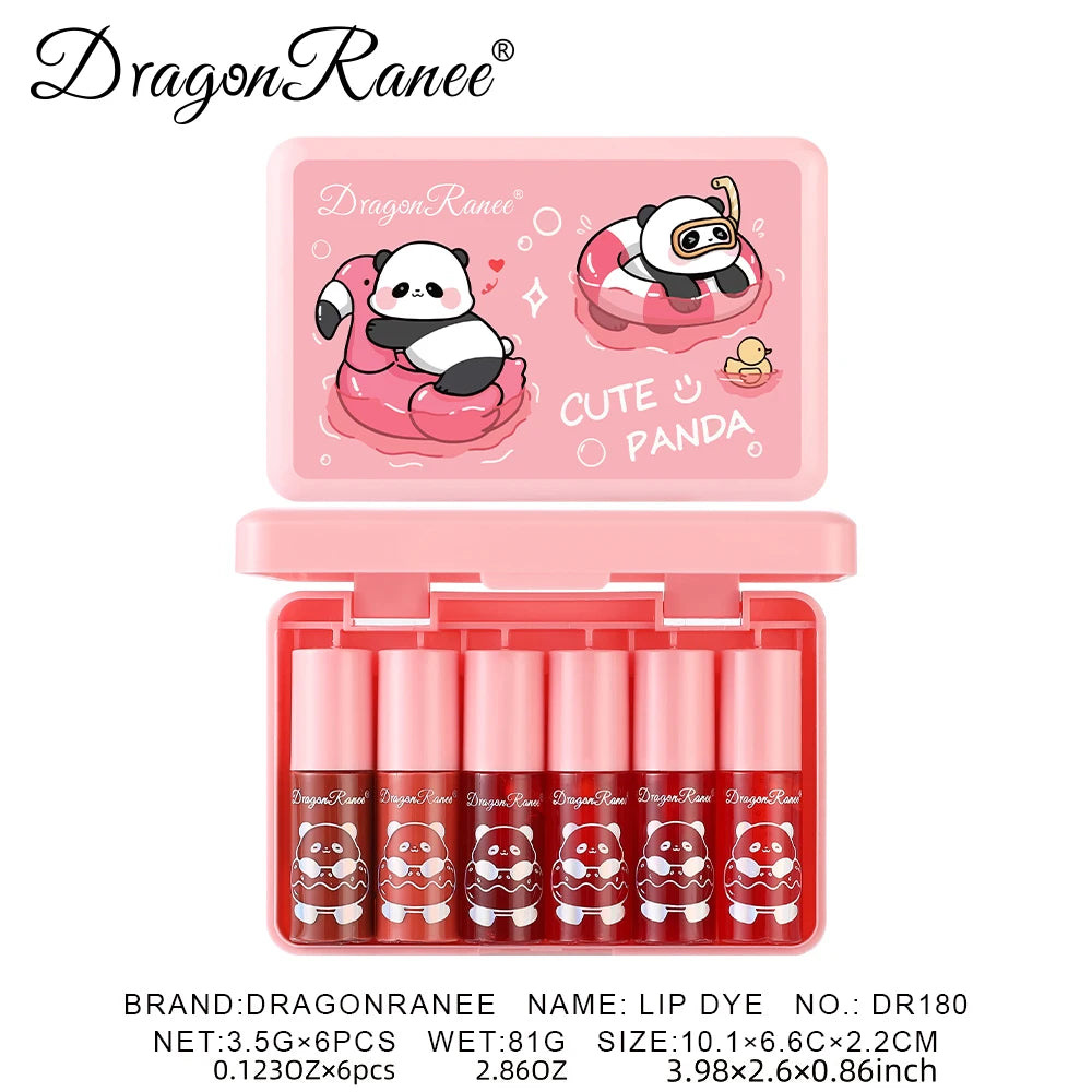 6Pcs/Set Lip Gloss Set Moisturizing and Nourishing Gentle Lipstick Non-Greasy Waterproof Lip Glaze Sweat-Proof Mirror Gloss Lipstick Long-Lasting Lip Glaze Set