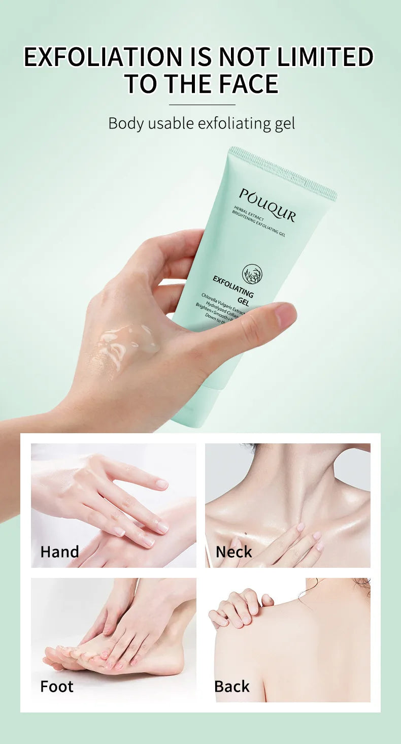 Herbal Exfoliating Gel Cream Moisturizer Face Body Scrub Gel Deep Cleansing Moisturizing Facial Exfoliator Peeling Face Scrub