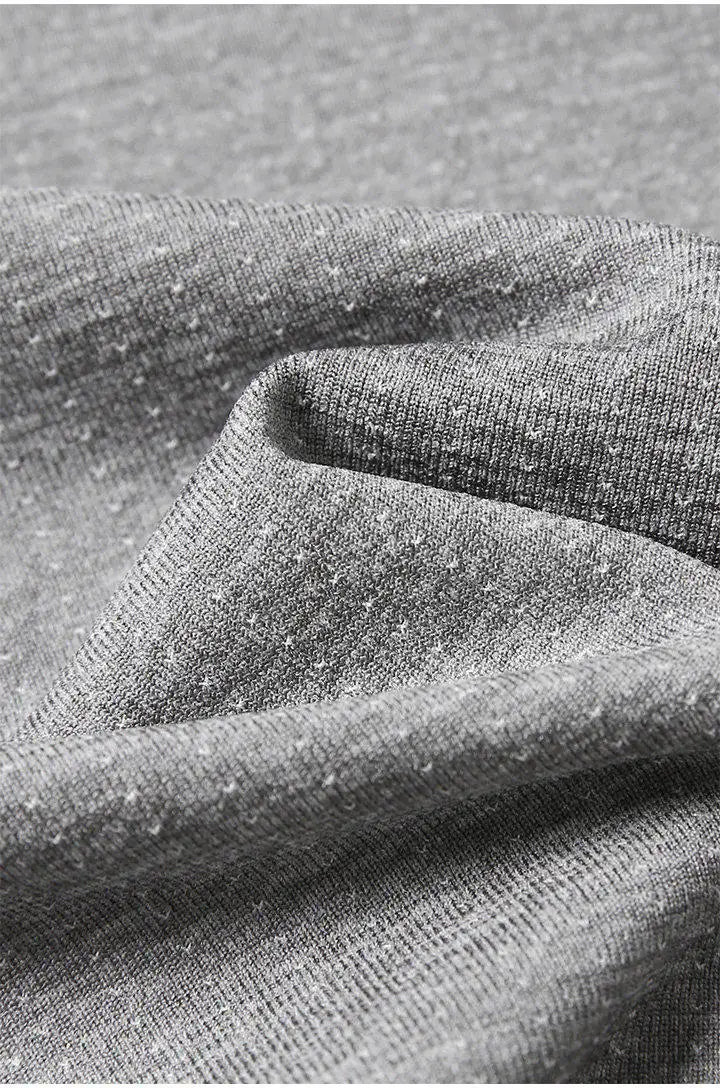 Leavo Johnson Men's Seamless Knitted Summer T-Shirt Quick Dry Mesh Sporty Short Sleeve round Neck Geometric Pattern Polyester