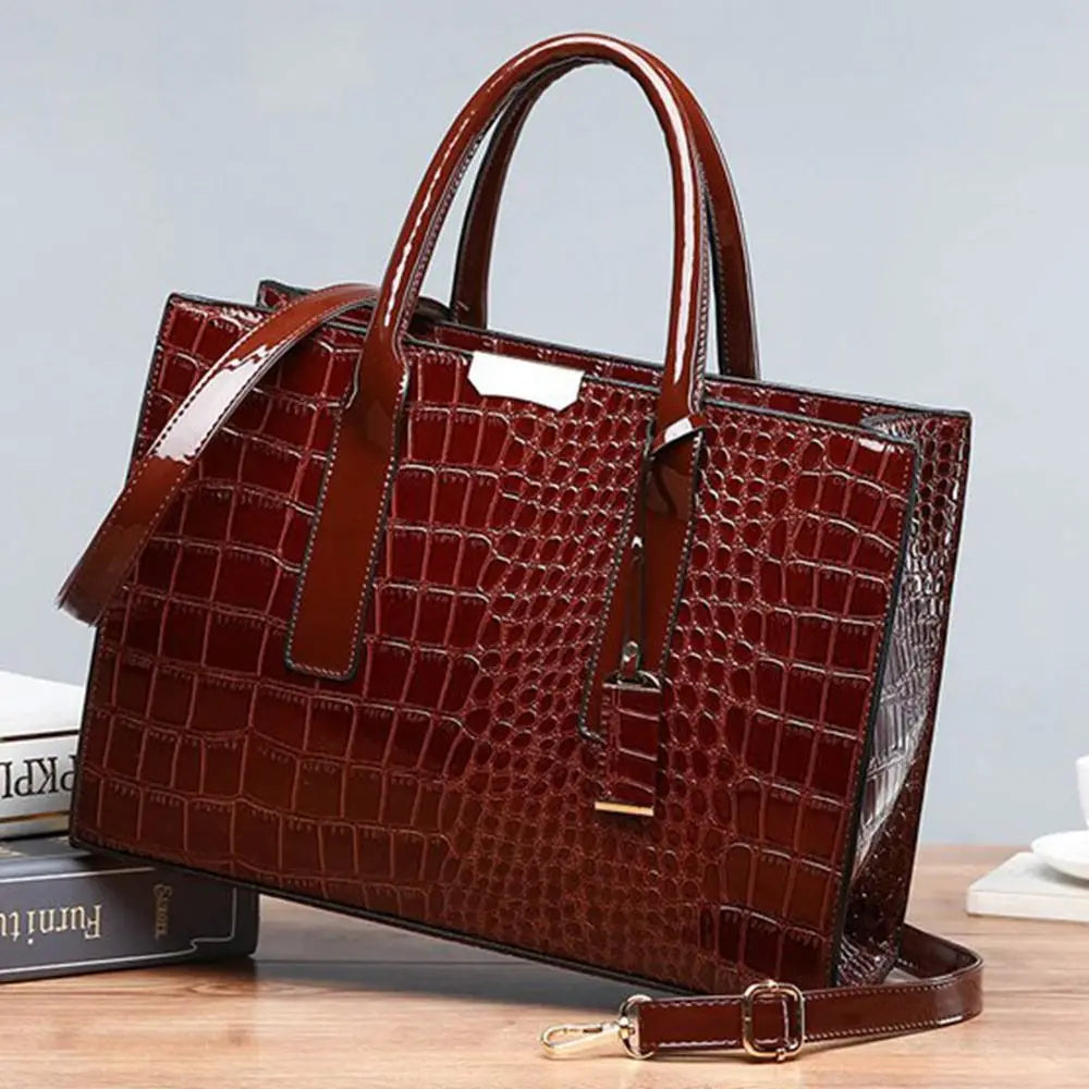 Fashion Crocodile Print Tote Bags Large Capacity Luxury Designer Crossbody Bags Adjustable Strap Single Shoulder Bag Gift