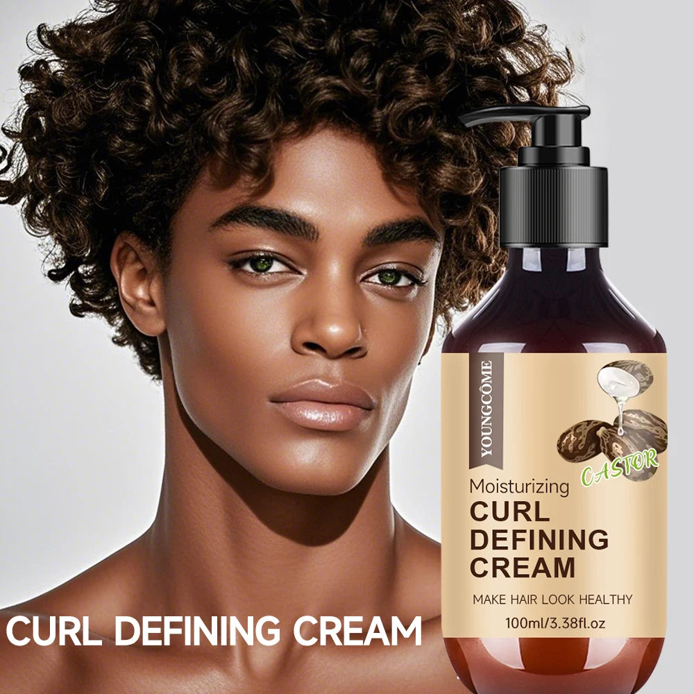 Men's Castor Oil Curl Enhancer Cream with Rosemary & Peppermint 100ml