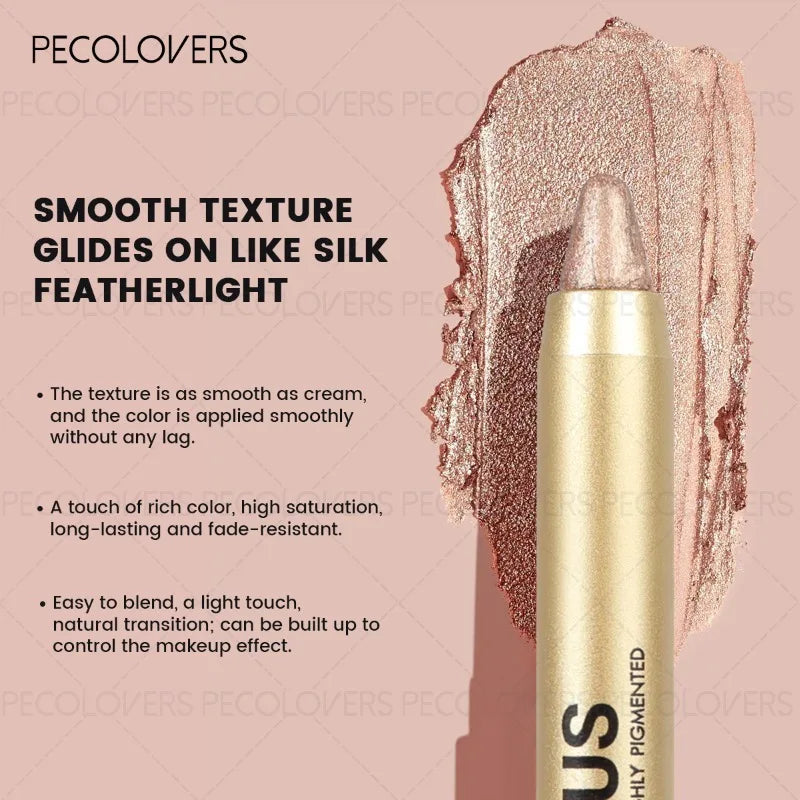 Gold Tube Eye Shadow Pen, Multi-Color Selection, Eye Highlights, Brightening Eyes, Waterproof And Sweatproof, Eye Cosmetics