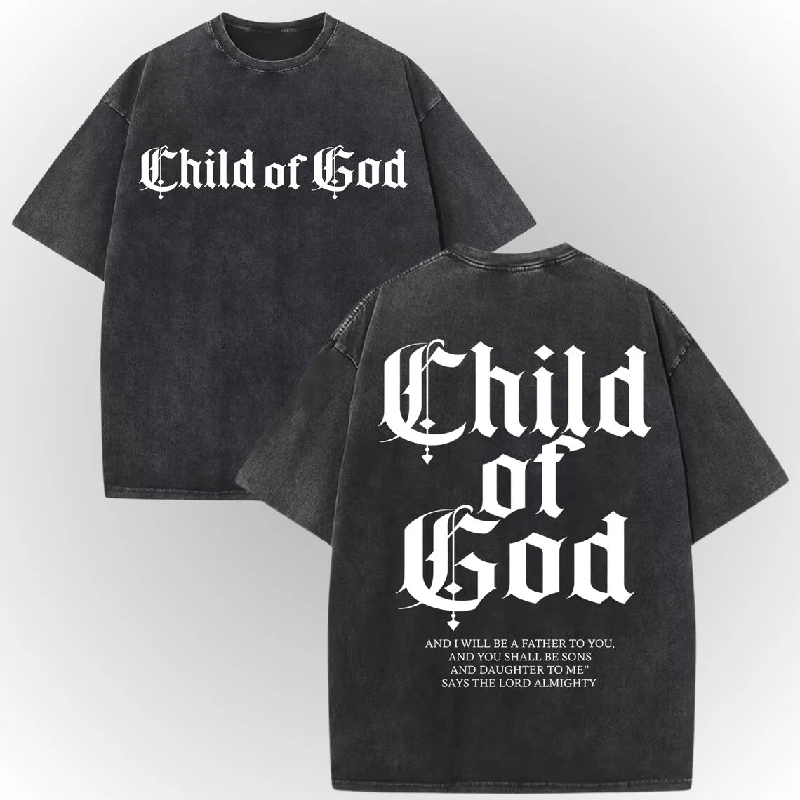 Jesus Is King Graphic T-Shirt - Vintage Acid Wash Cotton Unisex