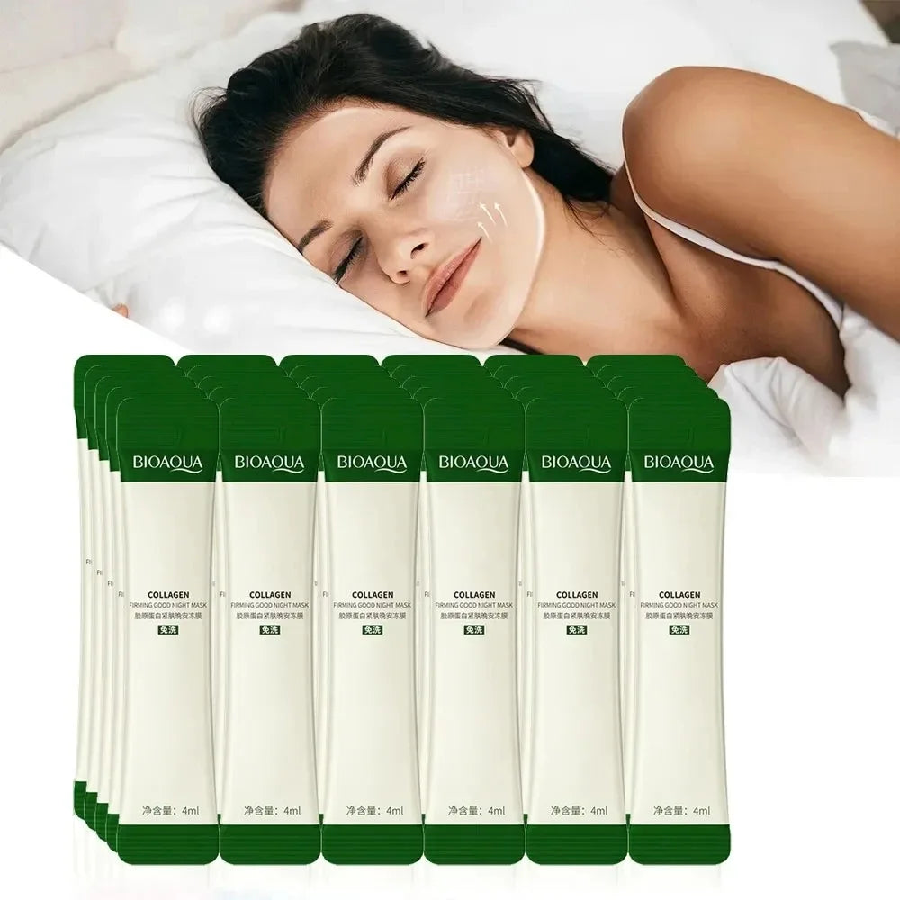 Bioaqua Collagen Sleeping Facial Mask - Moisturizing Cream Treatment