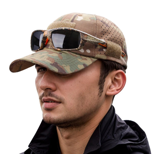 Camouflage Baseball Cap For Men Breathable UV Sun Protection Hat For Outdoor Sports Hiking Camping Fishing