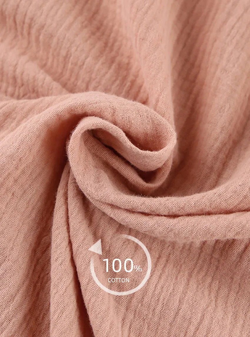 100% Cotton Gauze Muslin Night Dress For Women Sexy V-Neck Long Sleeve Maxi Party Birthday Dress Beach Boho Sundress