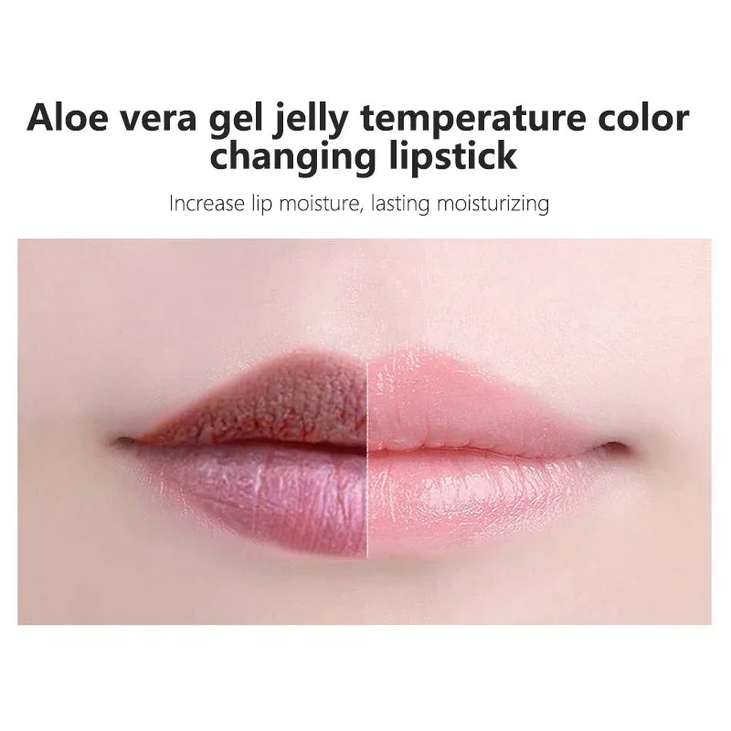 Aloe Vera Temperature Color Changing Lipstick Moisturizing Jelly Lip Balm Long Lasting Nourishing PH Reactive Lip Gloss Lip Care