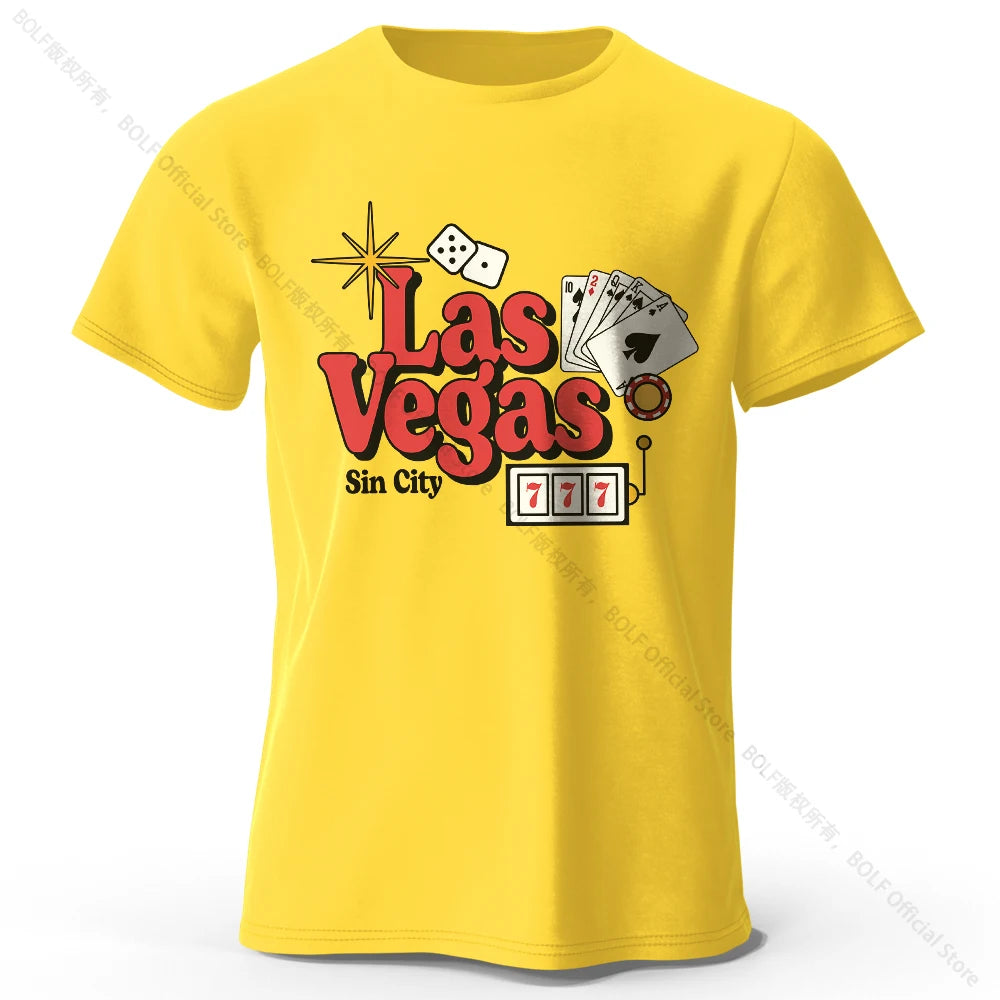 Work & Play Printed 100% Cotton T-Shirt Lightweight Round Neck Short Sleeve Tee Unisex Everyday Style