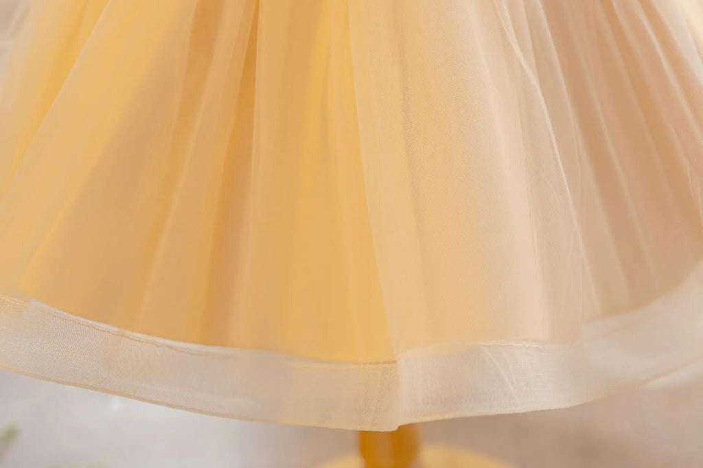 HETISO Children's Birthday Dress Off-the-shoulder Party Princess Wedding Holiday Ball Gown For 1-5 Years