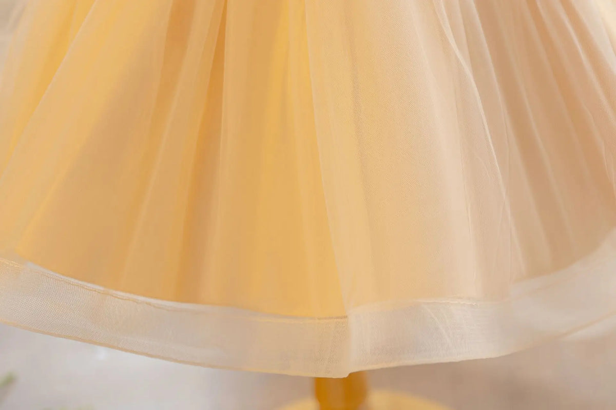 HETISO Children's Birthday Dress Off-the-shoulder Party Princess Wedding Holiday Ball Gown For 1-5 Years