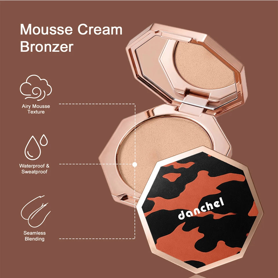 Mousse Cream Bronzer Matte Blendable Contour Shading Cream Long Lasting Waterproof Face Natural Lightweight Makeup Cosmetics