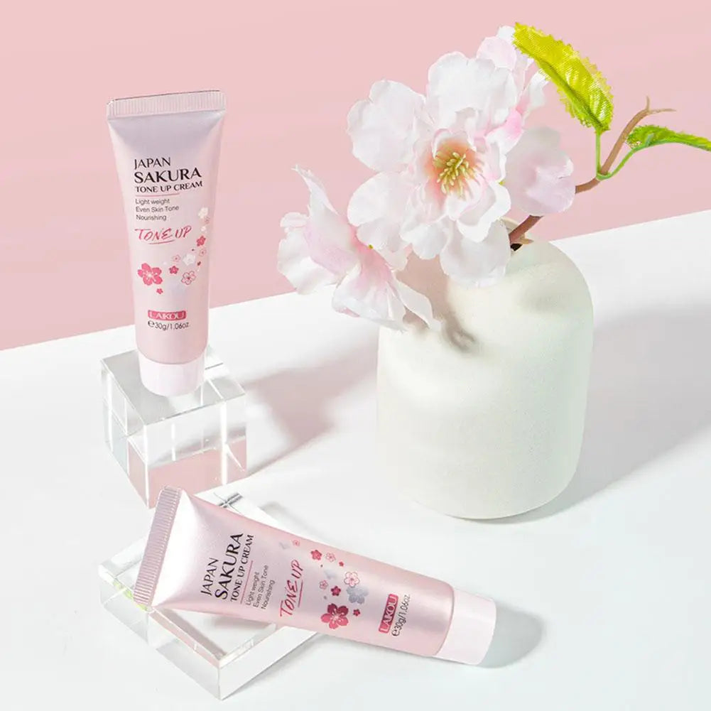 Facial Moisturizer Tone-up Cream,Sakura Essence Glow Moisturizer Cream 1.06 Fl OZ Hydrating Smooth Dry Skin Nourishing Skin Care