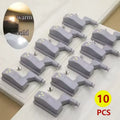 10 Unidades/Set Luces LED para Armario de Cocina, Lámpara de Bisagra Interior para Iluminación de Dormitorio, Armario, Closet, Luces Debajo de Gabinete, Luz Nocturna