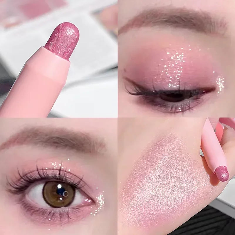 Pearlescent Eye Shadow Pen Glitter Eyeline Waterproof No smudging Highlight Eyeshadow Penlic Silkworm Liner Pen Shimmer Cosmetic