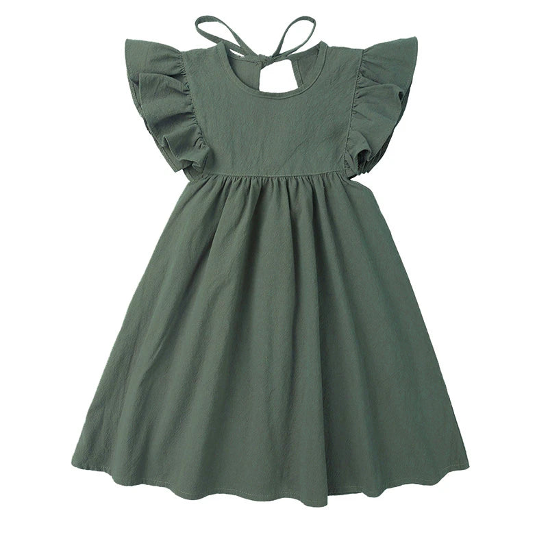 Girls Ruffle Princess Sundress  | Cotton  Party Dress