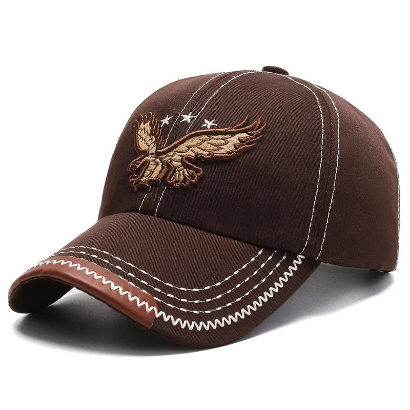 Hats Men'S And Women'S'S Four-Season Shade Baseball Cap Eagle Embroidery Korean Version Trendy Casual Couple Sunscreen Sun Hat