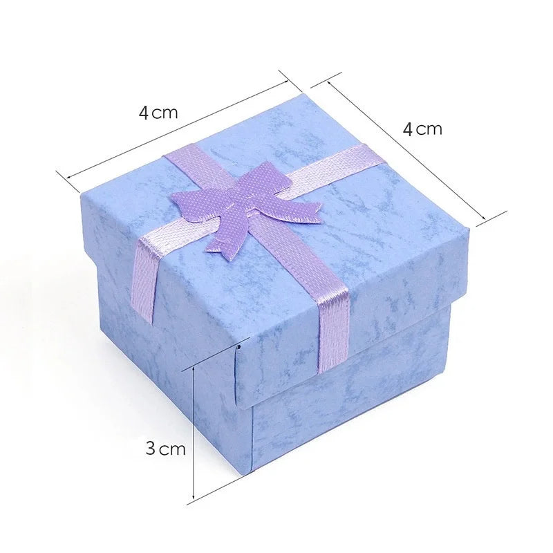 12Pcs Fashion Jewelry Packaging Box Multi-Color Earrings Ring Box Jewelry Holder 4*4*3Cm
