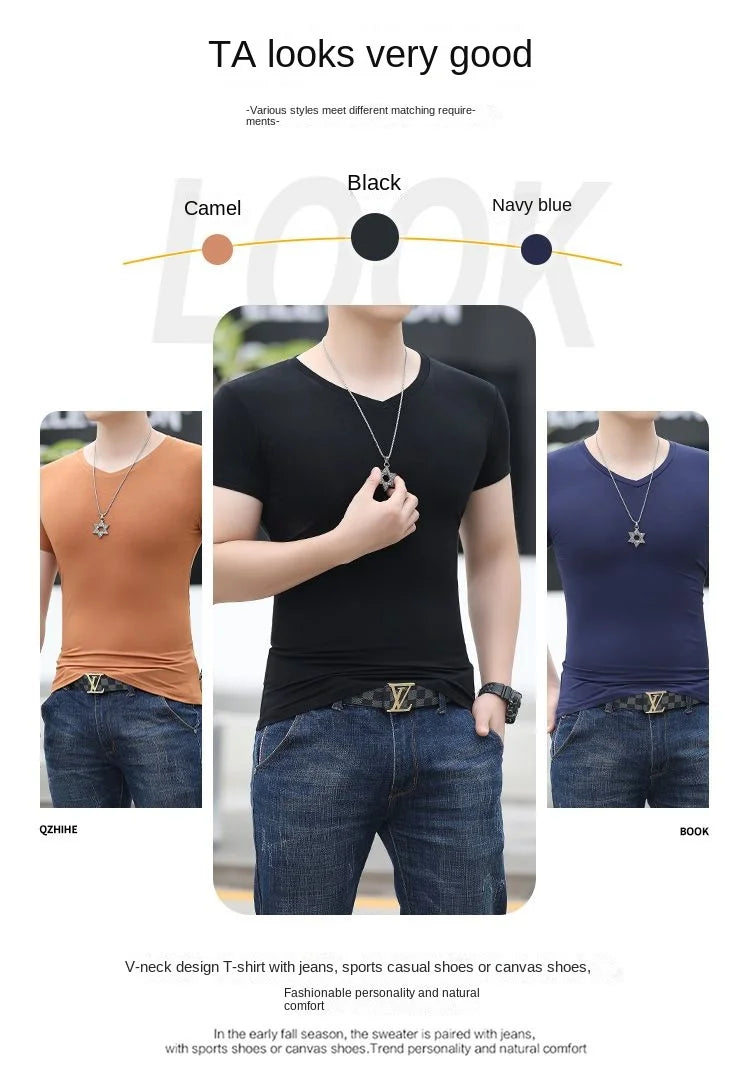 New Arrival:Fashion Men's Top Oversized 6XL T-Shirt for Men's Clothing Soft Breathable Modal Slim Sport Casual WearTank Tops man