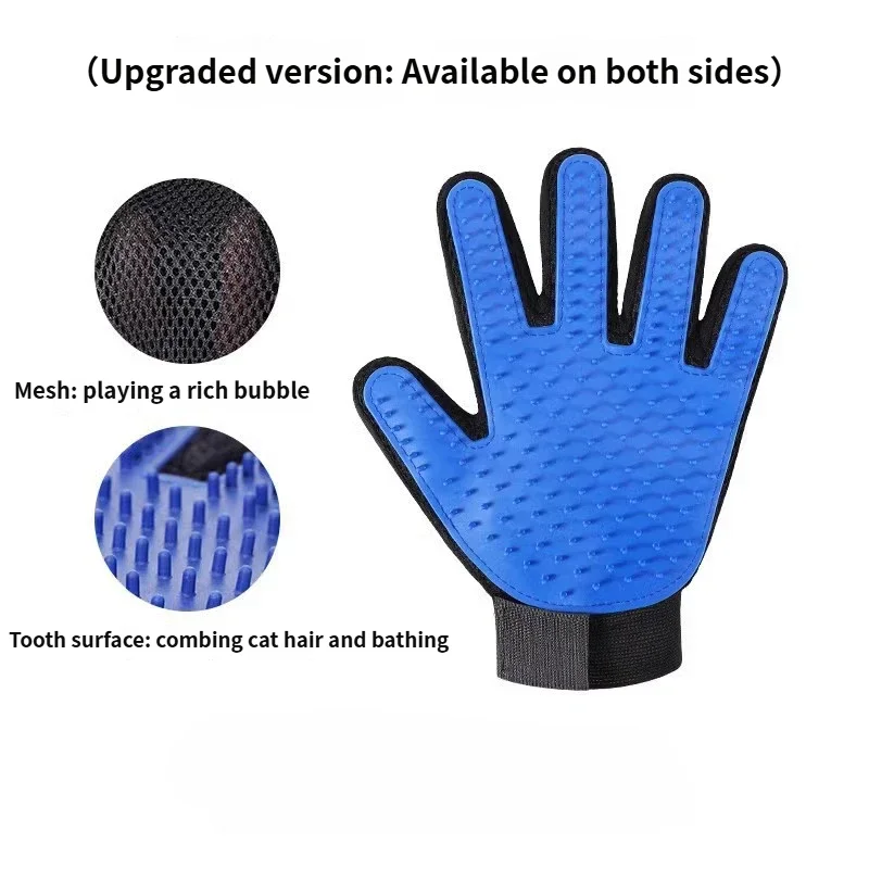 Pet Glove Cat Grooming Glove Cat Hair Deshedding Brush Gloves Dog Comb for Cats Bath Hair Remover Clean Massage Brush For Animal