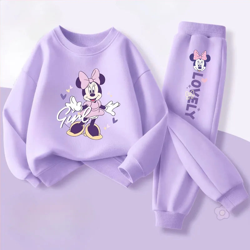 Hot Toys Girls' Cartoon Knit Sweatshirt and Pants Set - 4-6Y