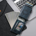 SUTENI Card Slot Wallet Flip Cover Faux Leather Card Box Pressing The Button Automatically Ejects The Card