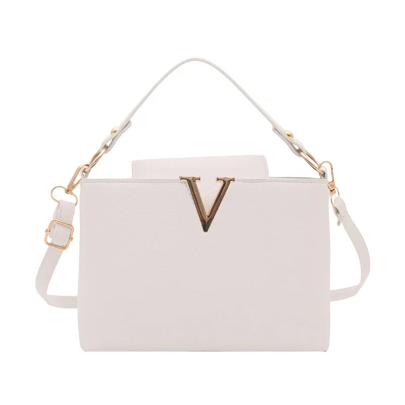 Minimalist Square Shoulder Bag - Women's PU Crossbody Handbag