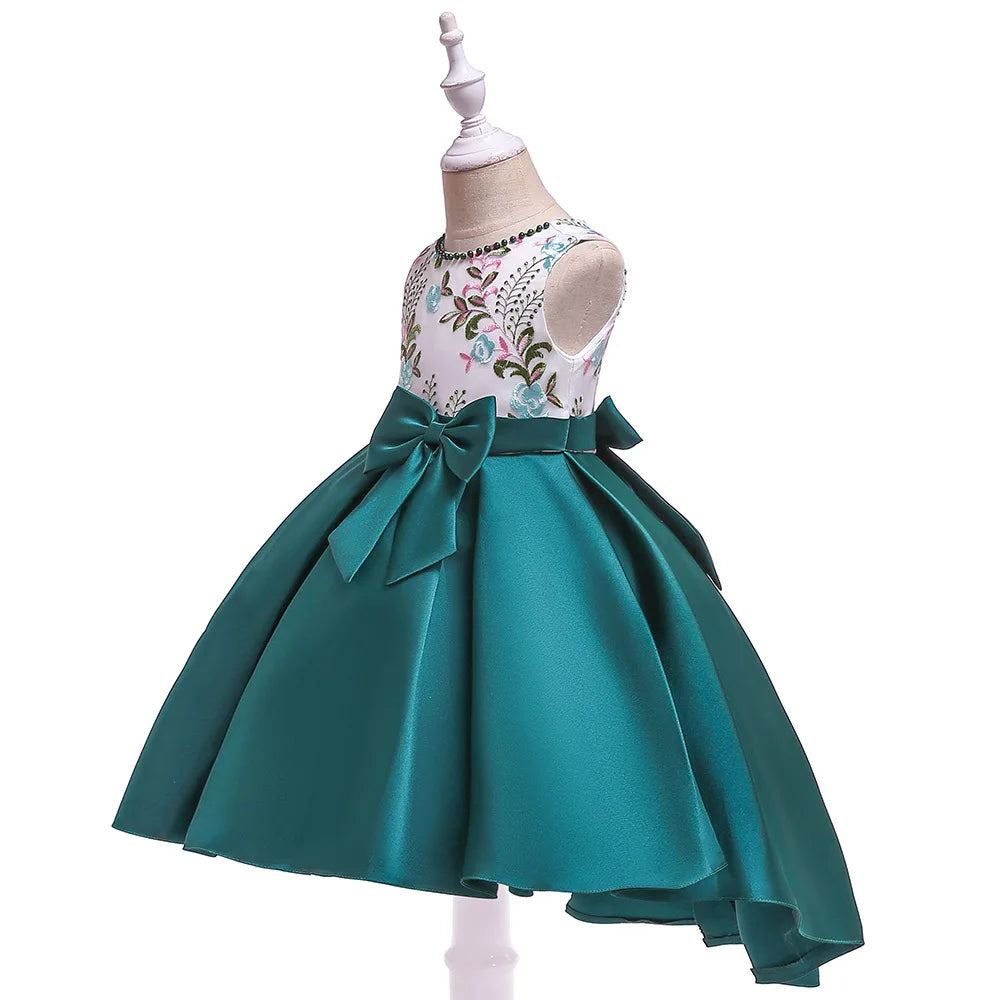 Summer Flower Girls Dress Princess Wedding Party Dresses Children Kids Prom Gown Vestidos Baby Christmas Children Clothing
