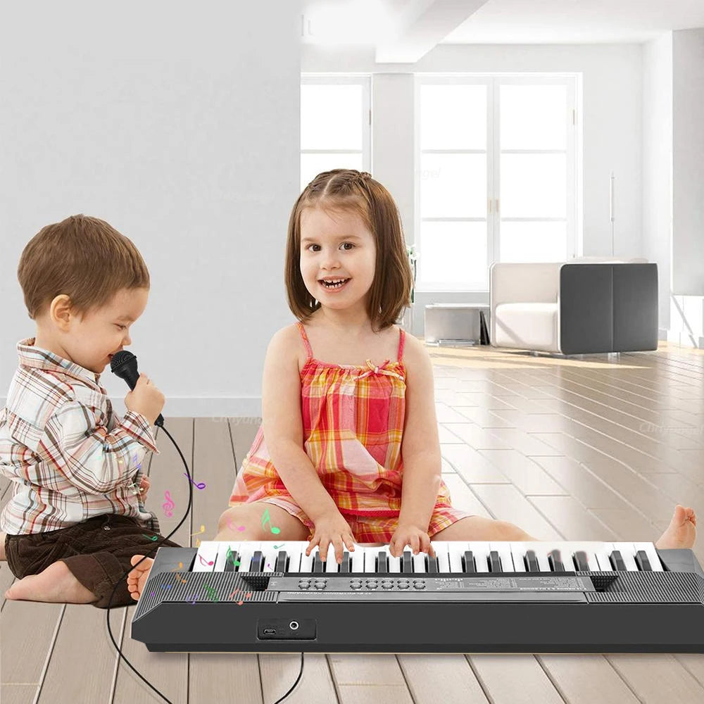 37 Keys Electronic Piano Keyboards with Microphone Rechargeable Education Toys Musical Instrument Gifts for Boys Girls