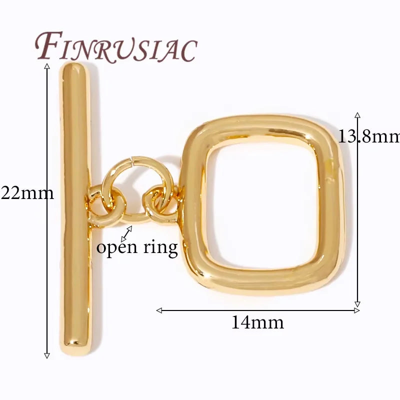18K Gold Plated Toggle Clasps For Jewelry Making Premium Brass Craft Supplies For DIY Jewelry