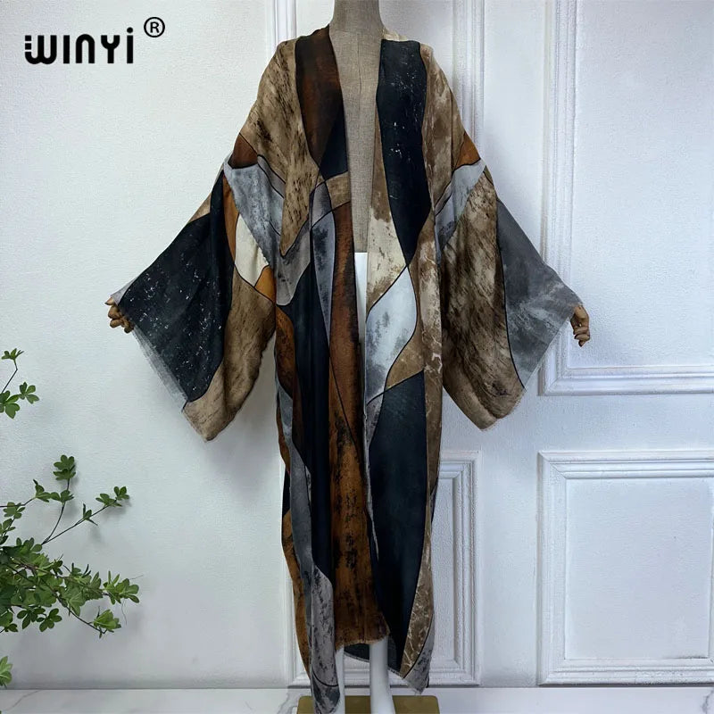 Boho Print Silk Kimono Cardigan For Beach And Travel Lovers Effortless Layering Lightweight Silk Feel