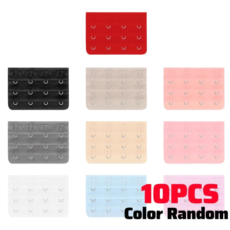 1/10Pcs Bra Extender For Women'S'S Elastic Bra Extension Strap Hook Clip Expander Adjustable Belt Buckle Intimates Accessories