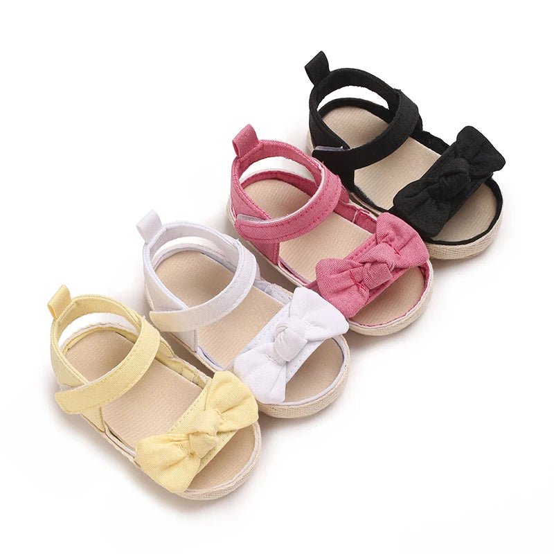 Summer Girls Baby Shoes Fashionable and Cute Casual Sandals Soft Cloth Sole Comfortable and Lightweight Walking Shoes