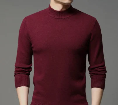 Mens Casual Knit Sweater Premium Warmth With Customizable Fit For Men And Everyday Comfort