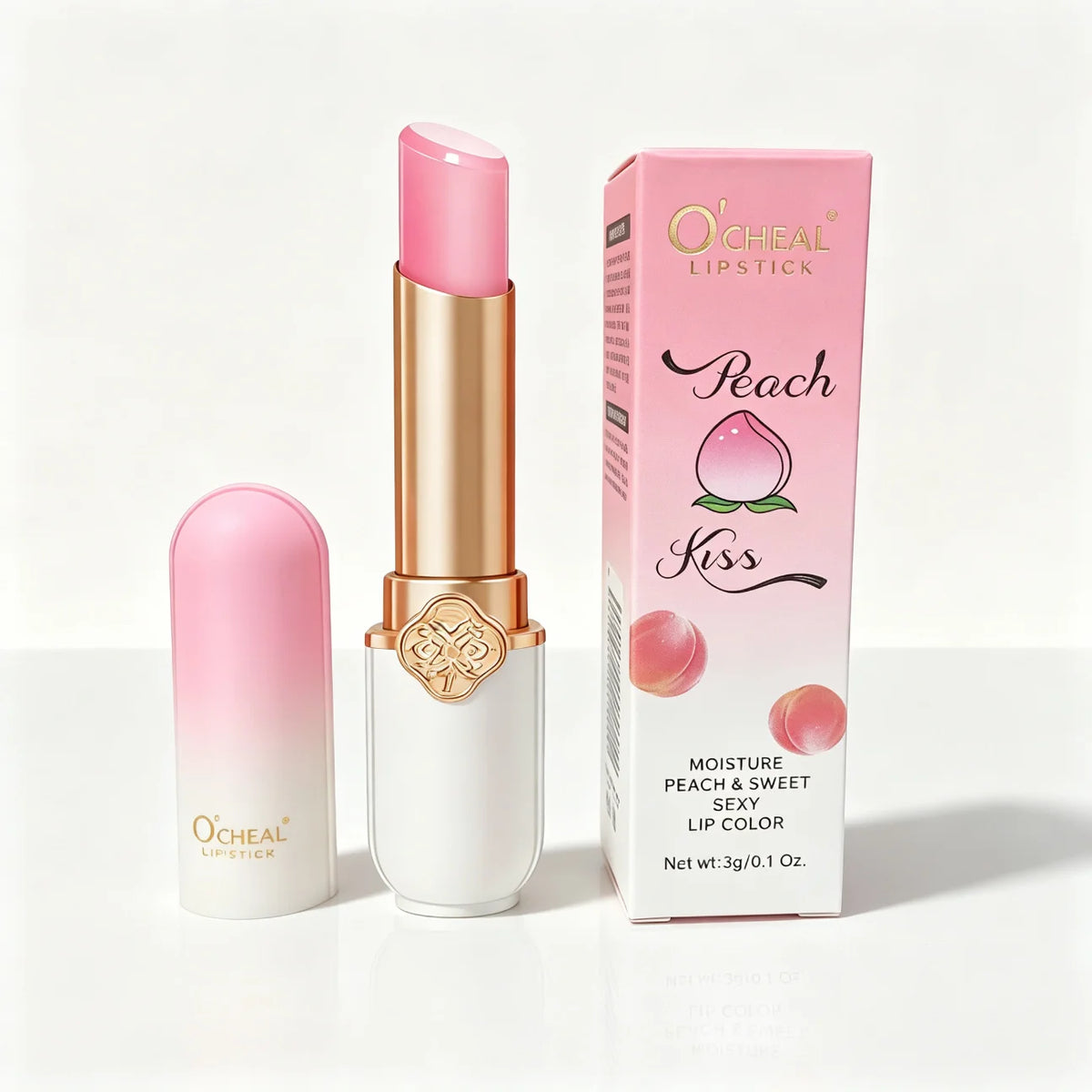 Moisturizing Twist-Up Lip Gloss - Pink Glossy Long-Lasting Lipstick