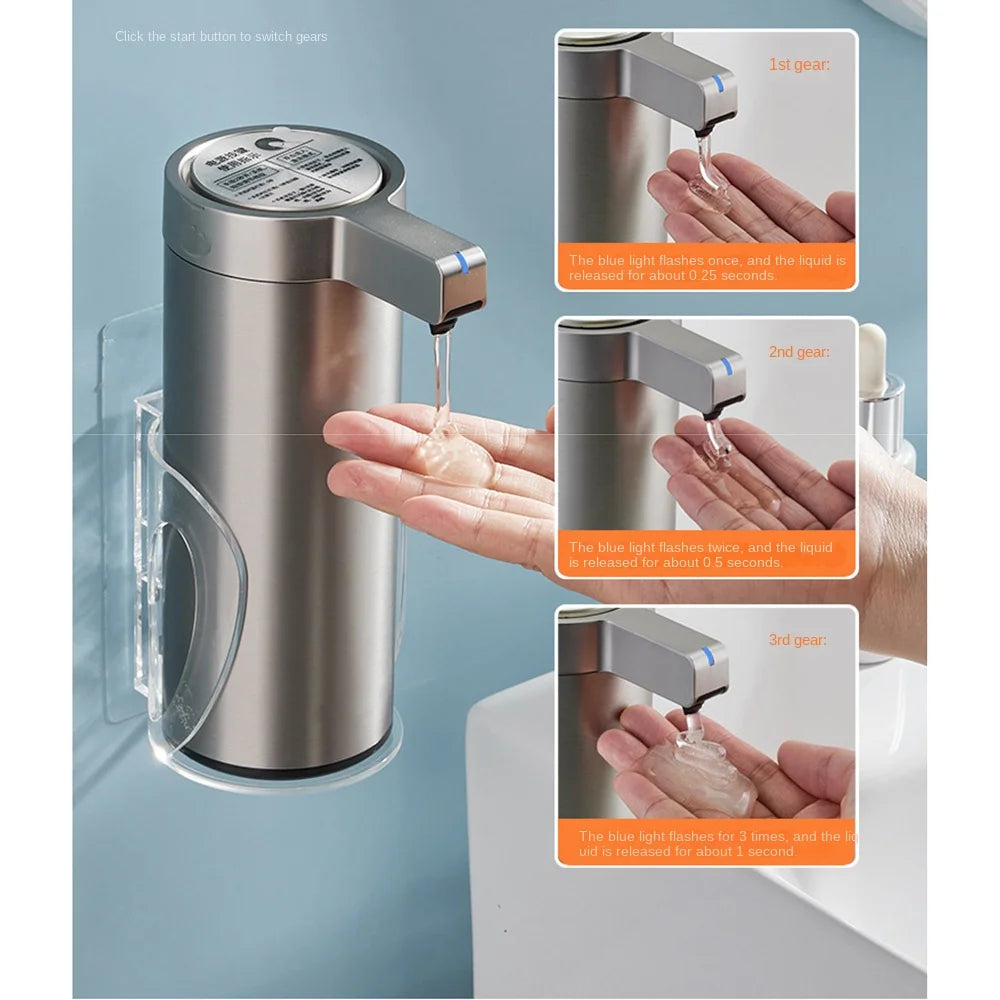 Dispensador automático de jabón sin contacto de acero inoxidable 304 a prueba de agua, máquina inteligente de desinfectante de manos reutilizable