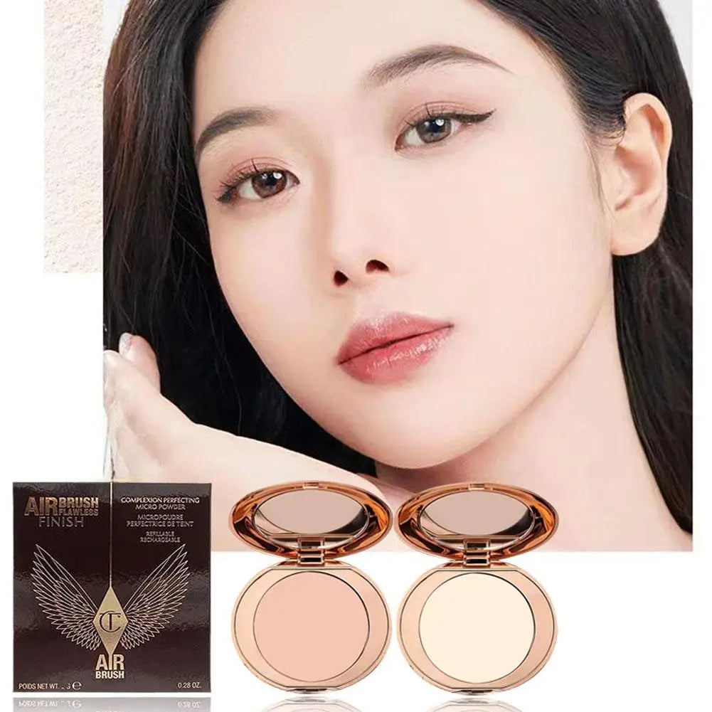 Soft Focus Pressed Powder Long Lasting Oil Control Setting Powder for Women Matte Texture Face Foundation Makeup Tool