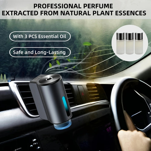 Car Air Purifier Humidifier Diffuser Ionizer With Essential Oils Aromatherapy For Drivers