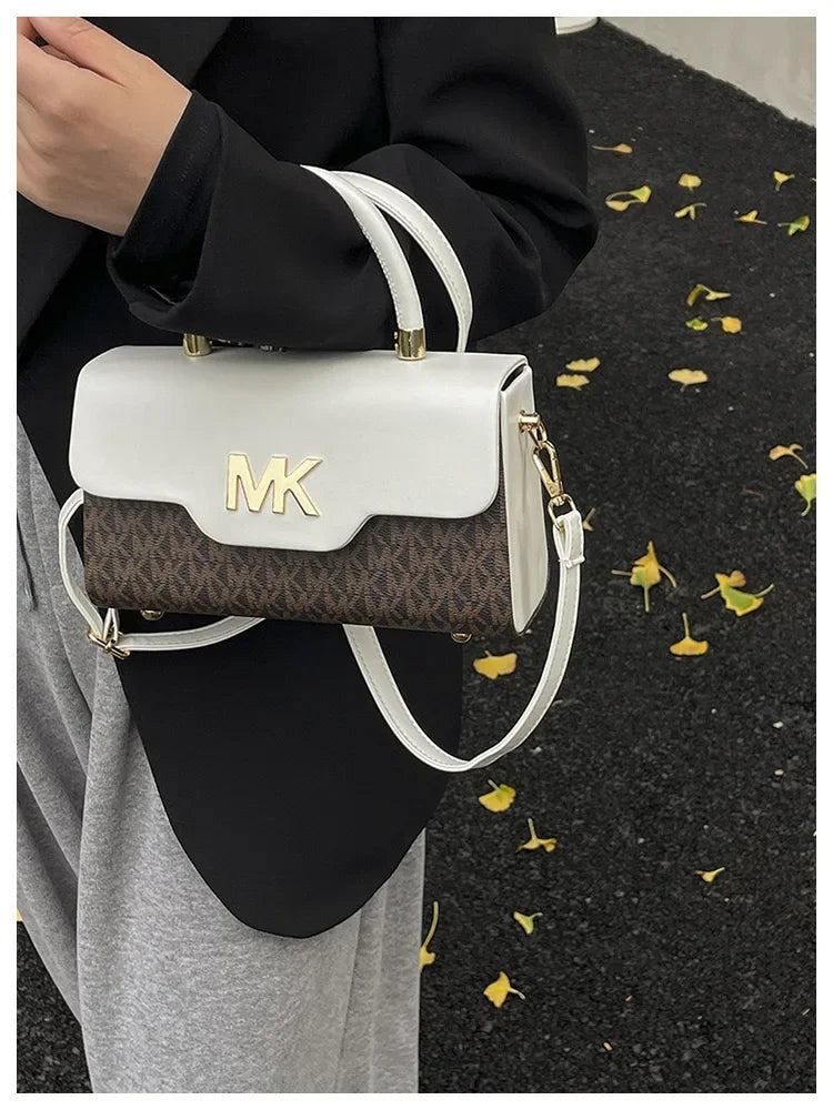 Michael Kors women's fashionable crossbody single shoulder handbag MK classic letter multifunctional small square bag