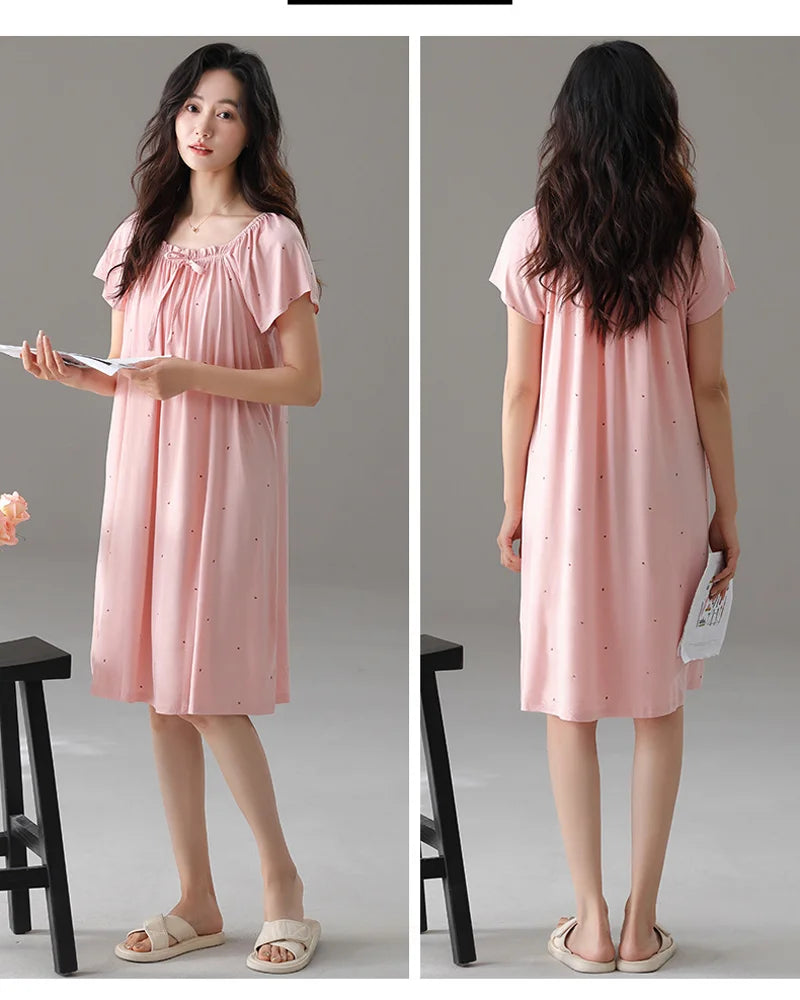Summer Hot New Product Modal Fabric High-quality Fabric Nightgown Sleepwear That Can Be Worn As Women's Home Clothes