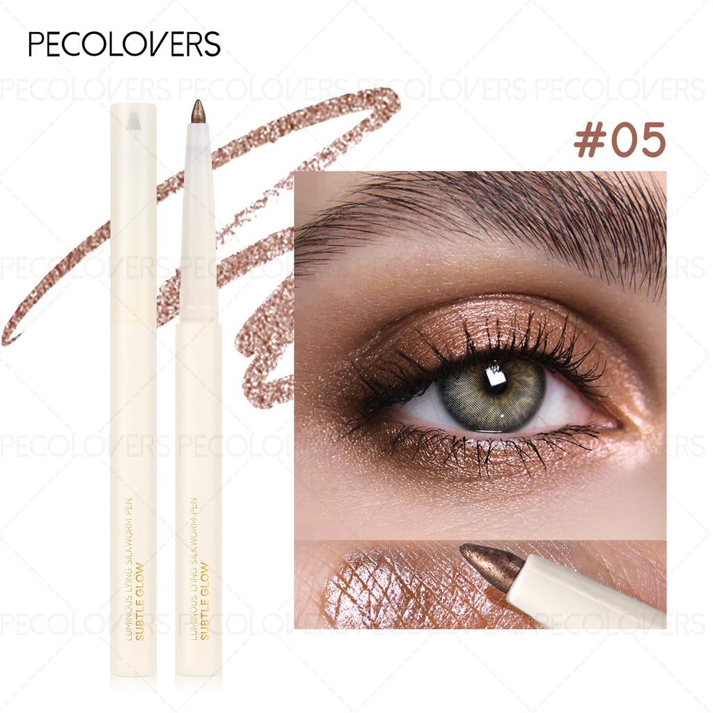 1 pc Smooth Nib Lying Silkworm Pen, Waterproof and Long-Lasting, Multi-Functional Lying Silkworm Pen, Eye Cosmetics