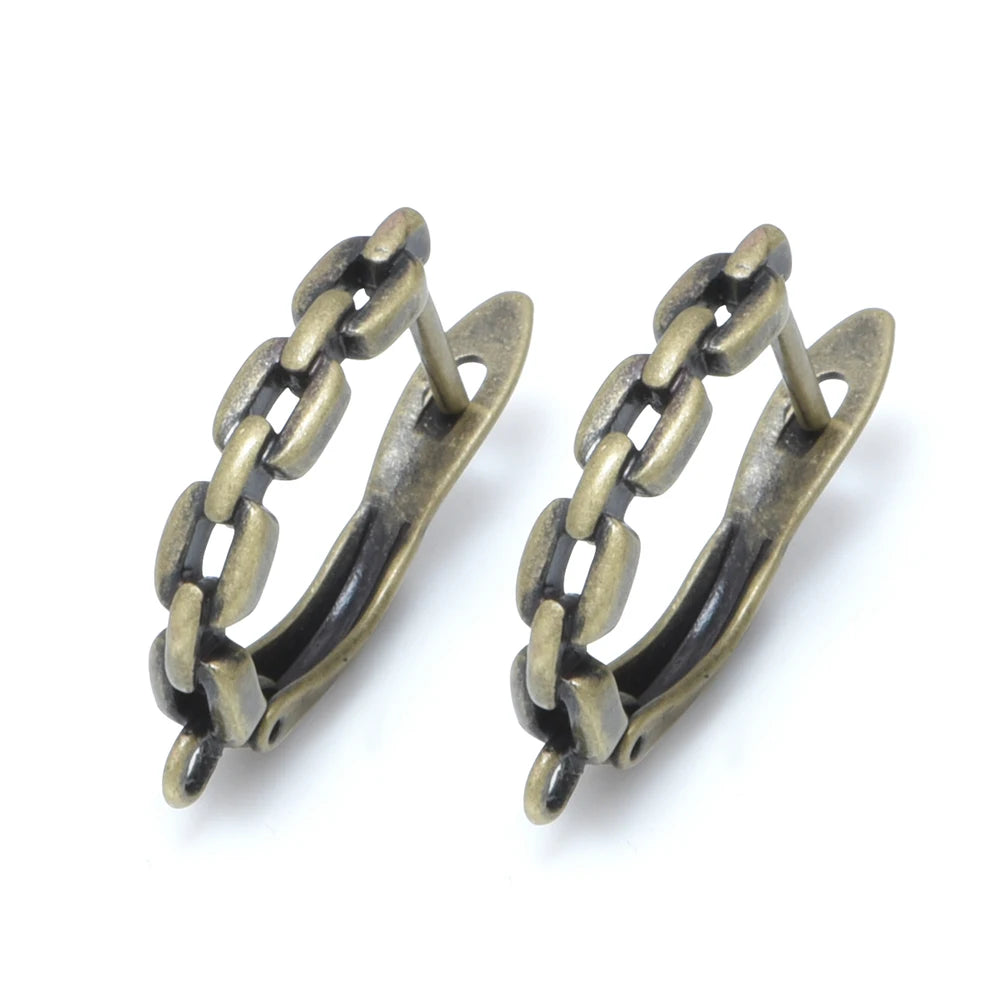 1 Pair New Antique Bronze Earrings Findings For Diy Woman Jewelry Earring Hooks Accessories Handmade Making Supplies