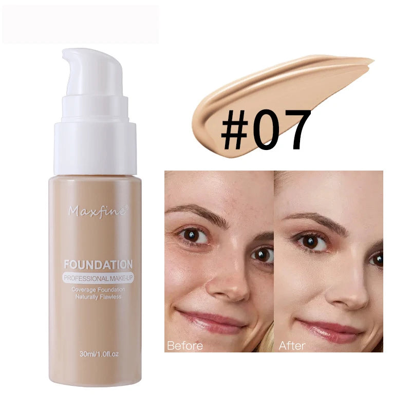 Liquid Foundation Effective Concealer Waterproof Sweat-Resistant Makeup Professional Cosmetics